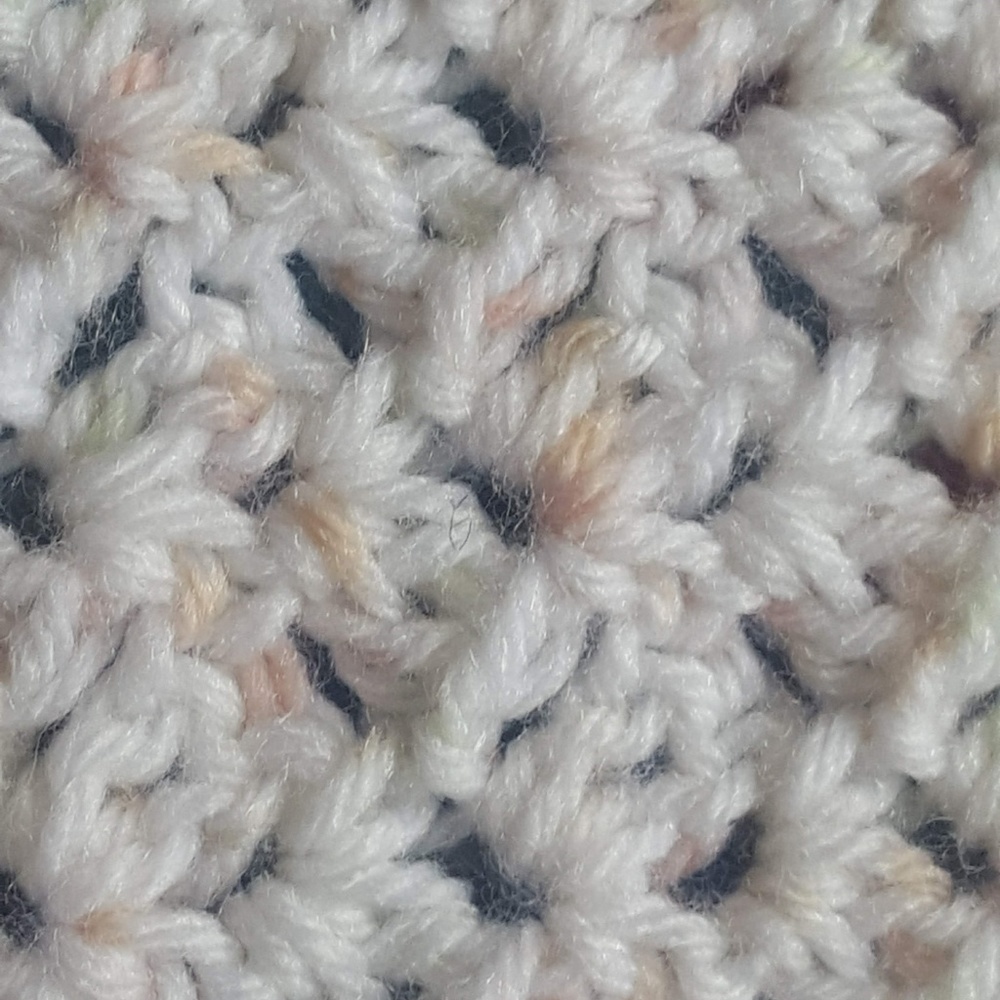 New Handmade Baby Afghan/ Blanket 37in. x 37in.  Neutral Beige Unisex, Gift! - Picture 3 of 3
